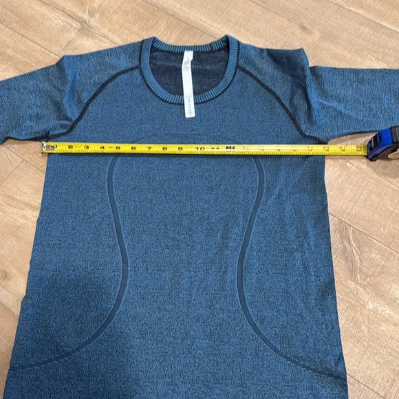 Lululemon Swiftly Tech Long Sleeve Crew Black / Desert Teal Size 10 - Picture 9 of 14